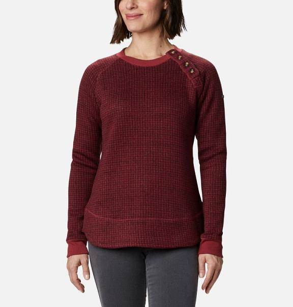Columbia Chillin Sweaters Red For Women's NZ27634 New Zealand